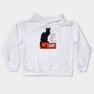 Lispe Cafe Chat Noir Cat Kids Hoodie